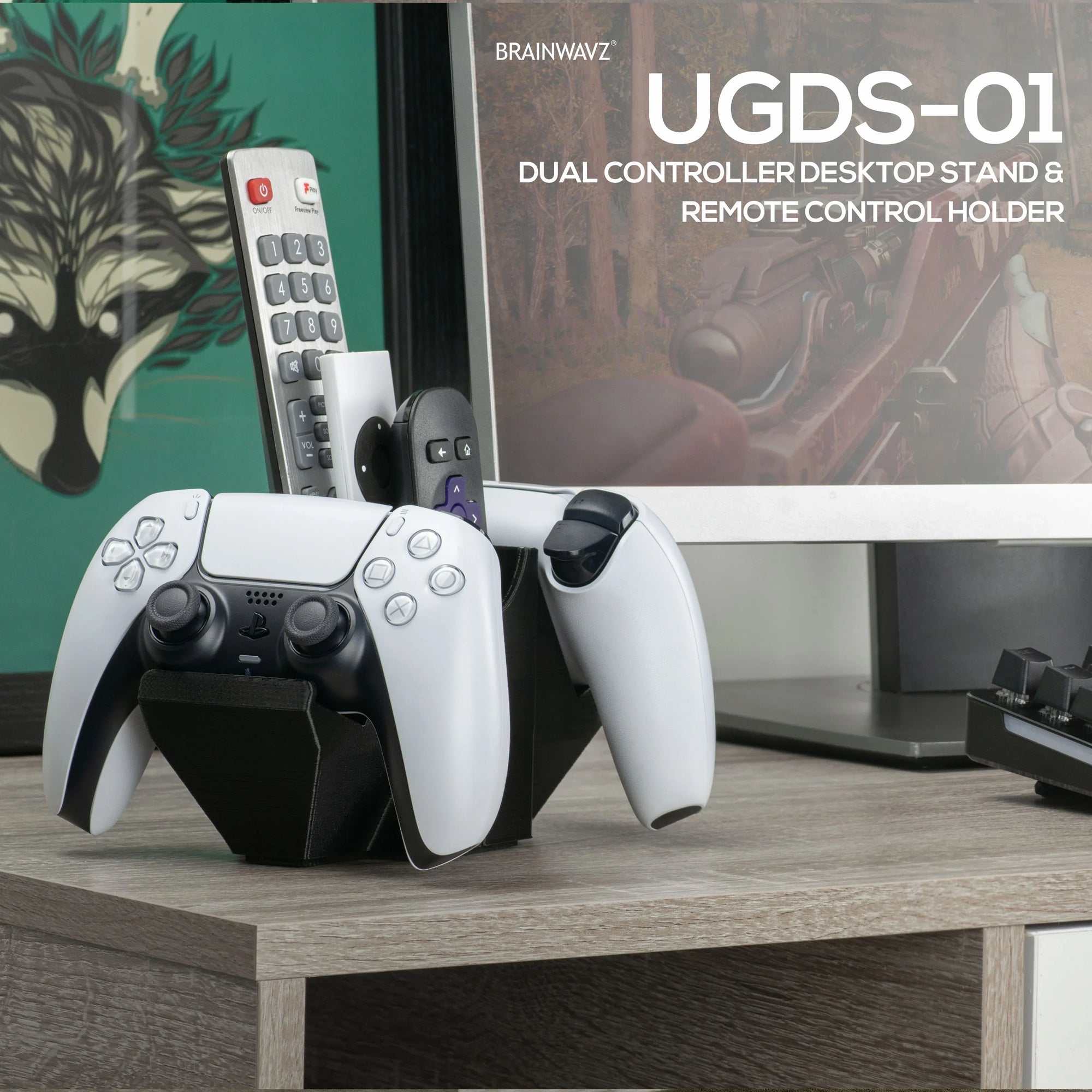 DUAL GAME CONTROLLER HOLDER